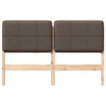 Casa si Gradina - Mobilier - Paturi si accesorii - Accesorii paturi - Tablie de pat tapitata Maro si taupe 140 cm Lemn de pin masiv - Infinity.ro