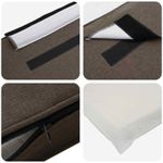 Casa si Gradina - Mobilier - Paturi si accesorii - Accesorii paturi - Tablie de pat tapitata Maro si taupe 100 cm Lemn de pin masiv - Infinity.ro