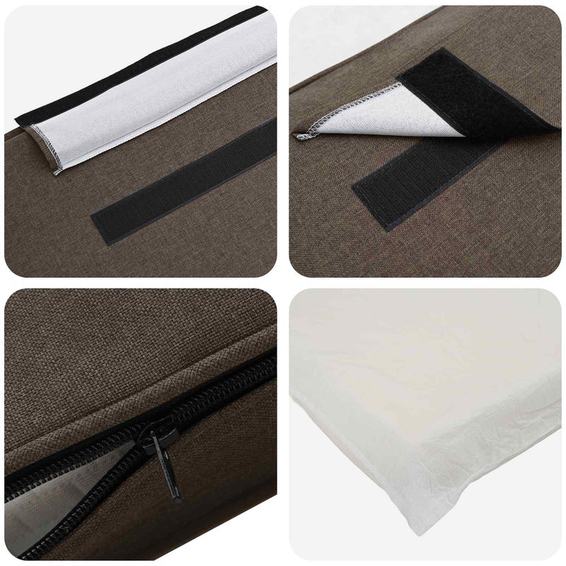 Casa si Gradina - Mobilier - Paturi si accesorii - Accesorii paturi - Tablie de pat tapitata Maro si taupe 100 cm Lemn de pin masiv - Infinity.ro