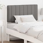 Casa si Gradina - Mobilier - Paturi si accesorii - Accesorii paturi - Tablie de pat tapitata Alb si gri deschis 90 cm Lemn de pin masiv - Infinity.ro