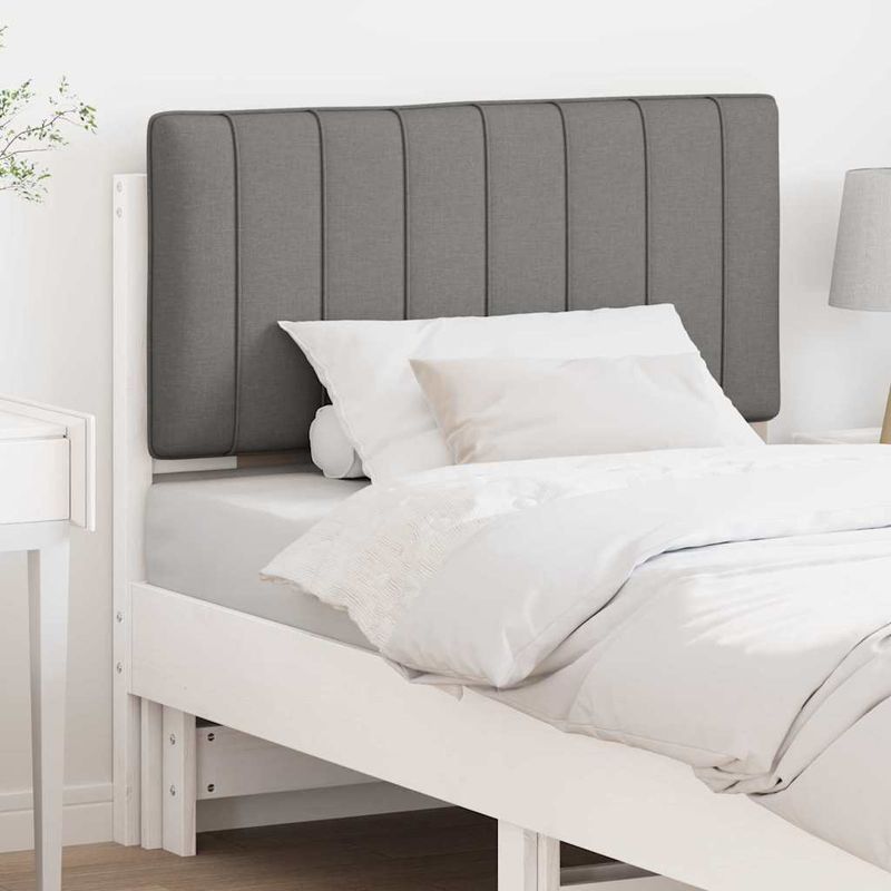 Casa si Gradina - Mobilier - Paturi si accesorii - Accesorii paturi - Tablie de pat tapitata Alb si gri deschis 90 cm Lemn de pin masiv - Infinity.ro