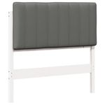 Casa si Gradina - Mobilier - Paturi si accesorii - Accesorii paturi - Tablie de pat tapitata Alb si gri deschis 90 cm Lemn de pin masiv - Infinity.ro