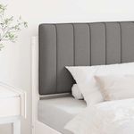 Casa si Gradina - Mobilier - Paturi si accesorii - Accesorii paturi - Tablie de pat tapitata Alb si gri deschis 90 cm Lemn de pin masiv - Infinity.ro