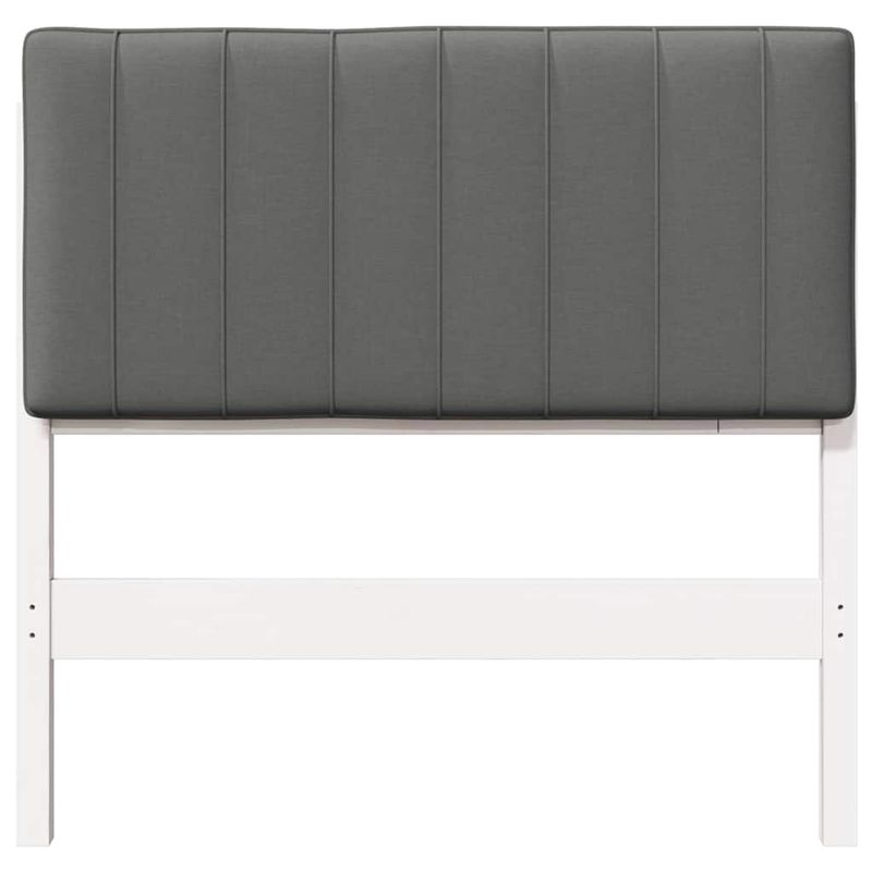 Casa si Gradina - Mobilier - Paturi si accesorii - Accesorii paturi - Tablie de pat tapitata Alb si gri deschis 90 cm Lemn de pin masiv - Infinity.ro