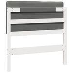 Casa si Gradina - Mobilier - Paturi si accesorii - Accesorii paturi - Tablie de pat tapitata Alb si gri deschis 90 cm Lemn de pin masiv - Infinity.ro