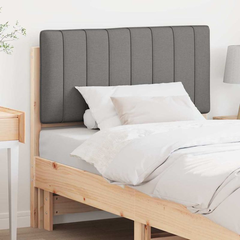 Casa si Gradina - Mobilier - Paturi si accesorii - Accesorii paturi - Tablie de pat tapitata Maro si gri deschis 90 cm Lemn de pin masiv - Infinity.ro