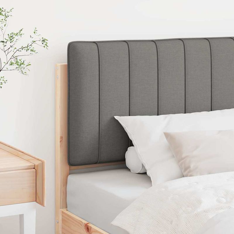 Casa si Gradina - Mobilier - Paturi si accesorii - Accesorii paturi - Tablie de pat tapitata Maro si gri deschis 90 cm Lemn de pin masiv - Infinity.ro