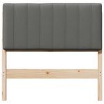 Casa si Gradina - Mobilier - Paturi si accesorii - Accesorii paturi - Tablie de pat tapitata Maro si gri deschis 90 cm Lemn de pin masiv - Infinity.ro