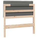 Casa si Gradina - Mobilier - Paturi si accesorii - Accesorii paturi - Tablie de pat tapitata Maro si gri deschis 90 cm Lemn de pin masiv - Infinity.ro