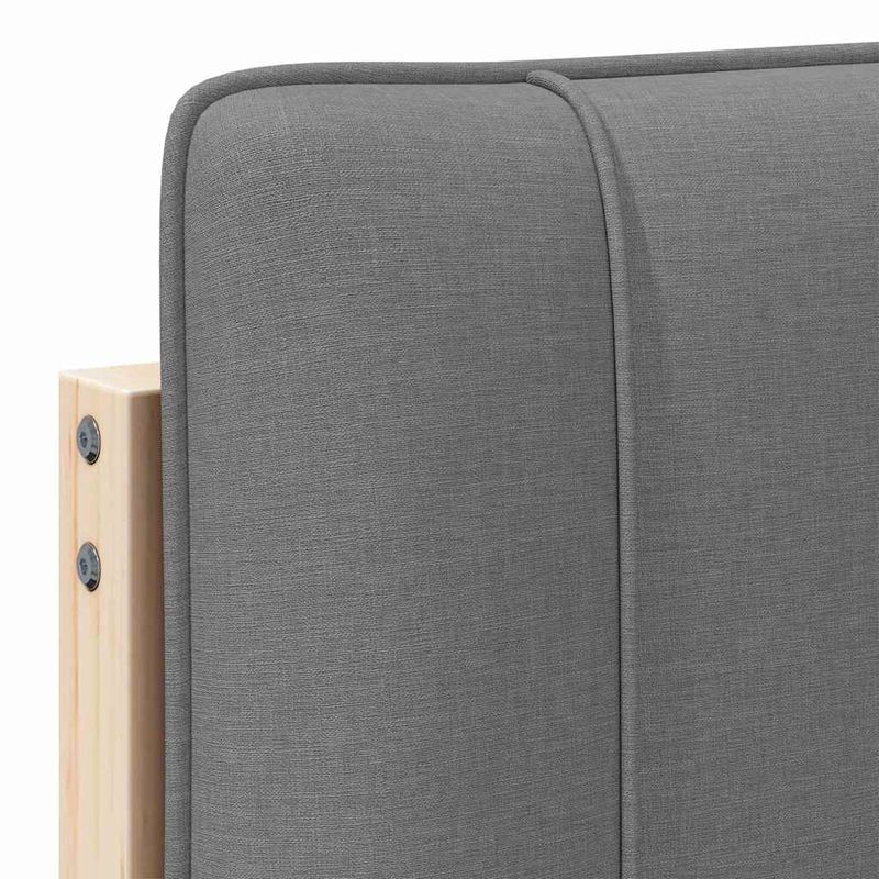 Casa si Gradina - Mobilier - Paturi si accesorii - Accesorii paturi - Tablie de pat tapitata Maro si gri deschis 90 cm Lemn de pin masiv - Infinity.ro