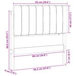 Casa si Gradina - Mobilier - Paturi si accesorii - Accesorii paturi - Tablie de pat tapitata Maro si gri deschis 90 cm Lemn de pin masiv - Infinity.ro