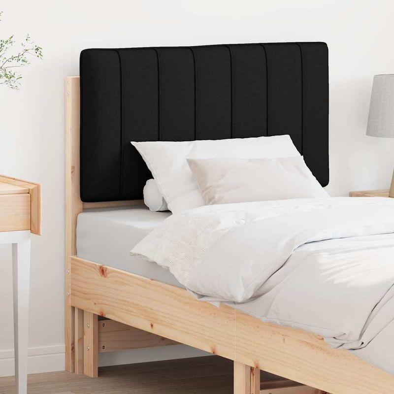 Casa si Gradina - Mobilier - Paturi si accesorii - Accesorii paturi - Tablie de pat tapitata Maro si negru 75 cm Lemn de pin masiv - Infinity.ro