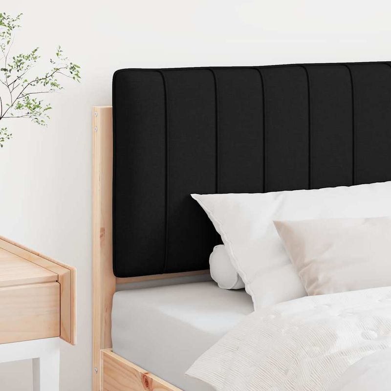 Casa si Gradina - Mobilier - Paturi si accesorii - Accesorii paturi - Tablie de pat tapitata Maro si negru 75 cm Lemn de pin masiv - Infinity.ro