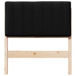 Casa si Gradina - Mobilier - Paturi si accesorii - Accesorii paturi - Tablie de pat tapitata Maro si negru 75 cm Lemn de pin masiv - Infinity.ro