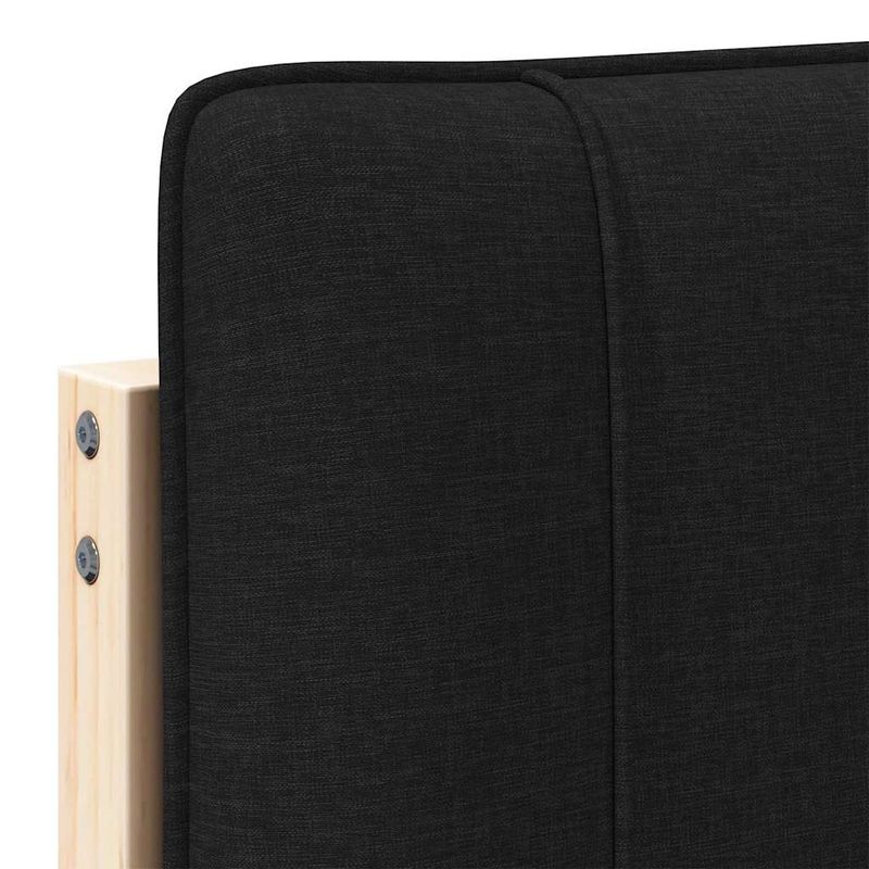 Casa si Gradina - Mobilier - Paturi si accesorii - Accesorii paturi - Tablie de pat tapitata Maro si negru 75 cm Lemn de pin masiv - Infinity.ro