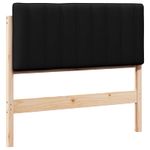 Casa si Gradina - Mobilier - Paturi si accesorii - Accesorii paturi - Tablie de pat tapitata Maro si negru 100 cm Lemn de pin masiv - Infinity.ro