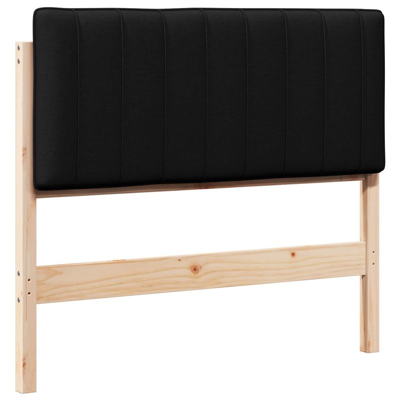 Casa si Gradina - Mobilier - Paturi si accesorii - Accesorii paturi - Tablie de pat tapitata Maro si negru 100 cm Lemn de pin masiv - Infinity.ro