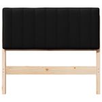Casa si Gradina - Mobilier - Paturi si accesorii - Accesorii paturi - Tablie de pat tapitata Maro si negru 100 cm Lemn de pin masiv - Infinity.ro