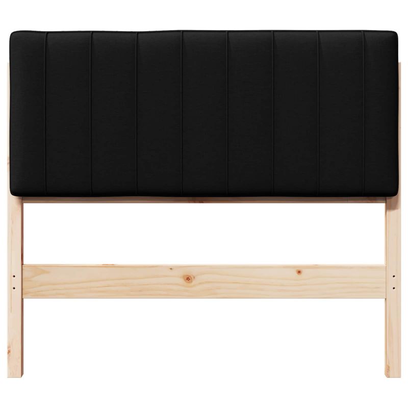 Casa si Gradina - Mobilier - Paturi si accesorii - Accesorii paturi - Tablie de pat tapitata Maro si negru 100 cm Lemn de pin masiv - Infinity.ro