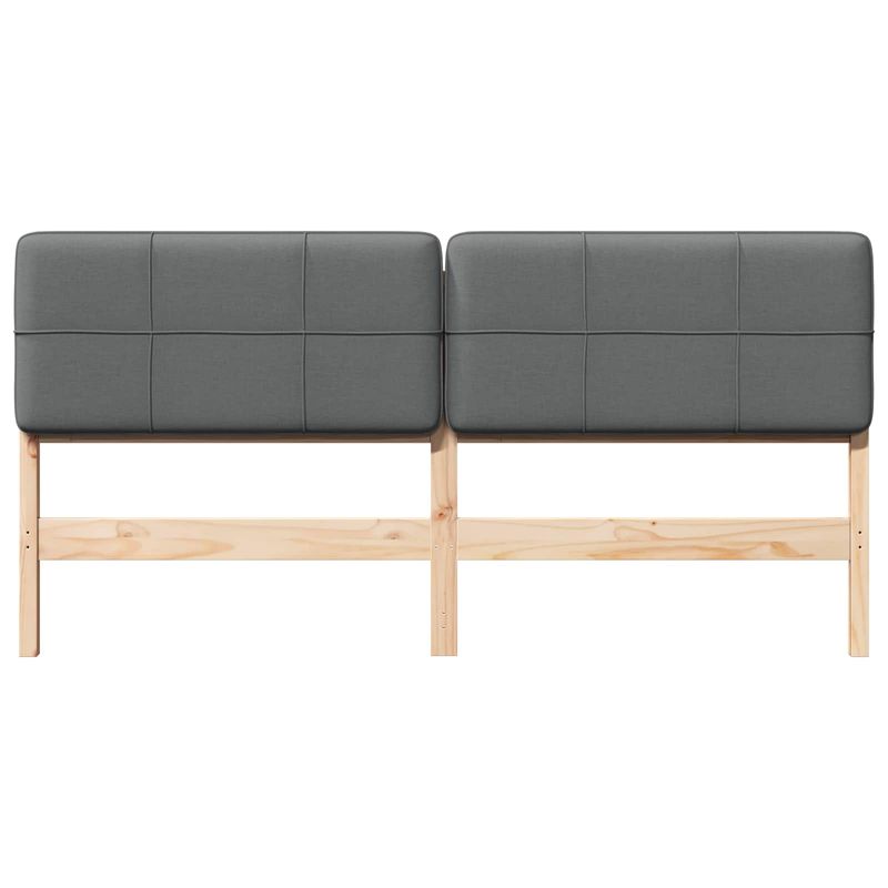 Casa si Gradina - Mobilier - Paturi si accesorii - Accesorii paturi - Tablie de pat tapitata Maro si gri deschis 200 cm Lemn de pin masiv - Infinity.ro
