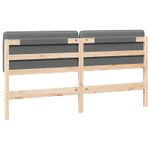 Casa si Gradina - Mobilier - Paturi si accesorii - Accesorii paturi - Tablie de pat tapitata Maro si gri deschis 200 cm Lemn de pin masiv - Infinity.ro