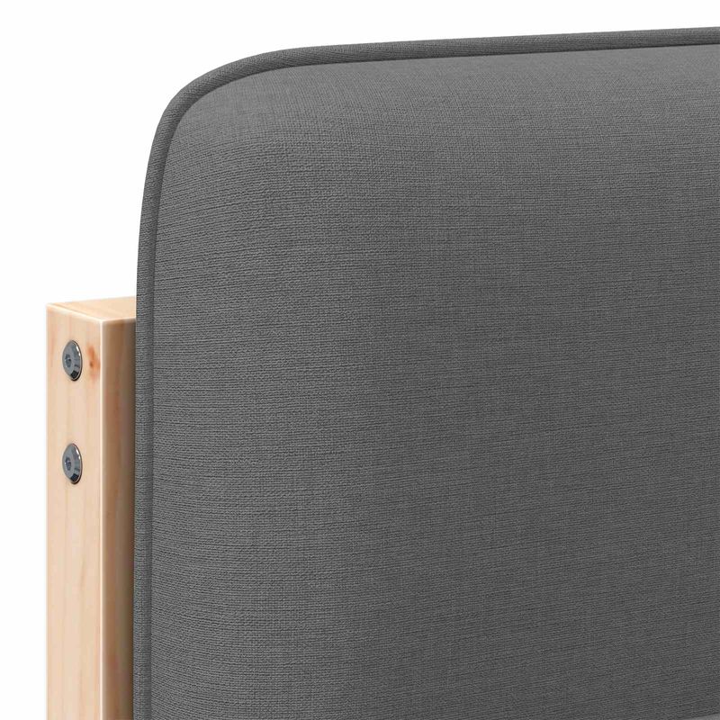 Casa si Gradina - Mobilier - Paturi si accesorii - Accesorii paturi - Tablie de pat tapitata Maro si gri deschis 200 cm Lemn de pin masiv - Infinity.ro