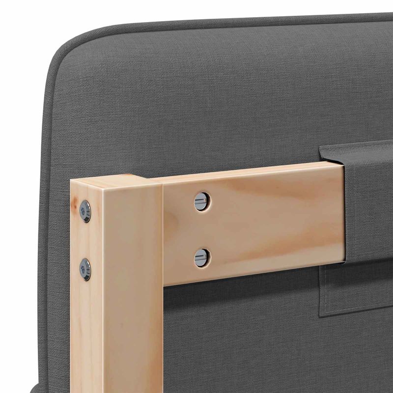 Casa si Gradina - Mobilier - Paturi si accesorii - Accesorii paturi - Tablie de pat tapitata Maro si gri deschis 200 cm Lemn de pin masiv - Infinity.ro