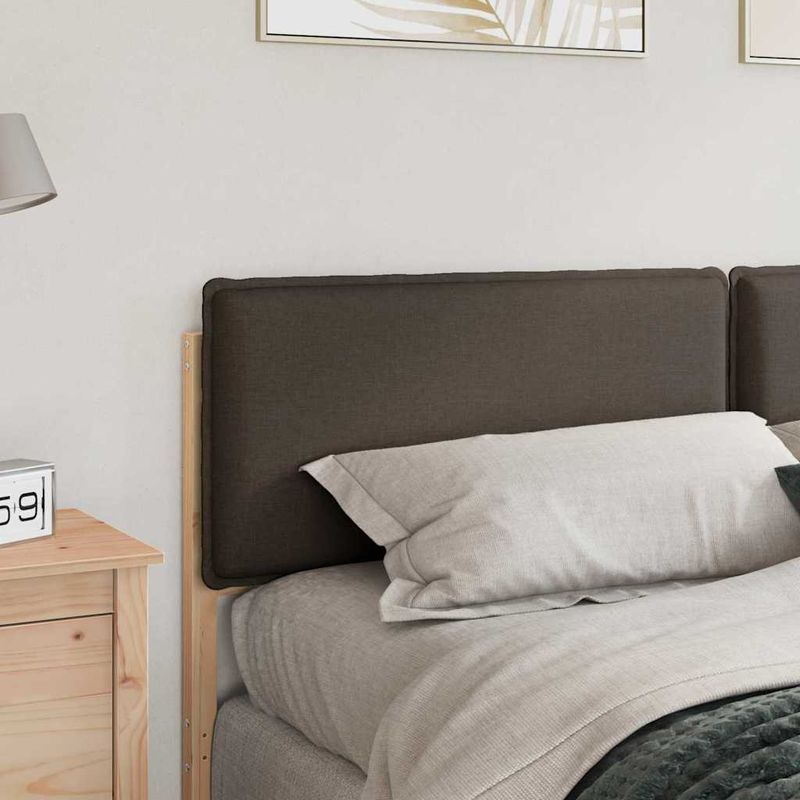 Casa si Gradina - Mobilier - Paturi si accesorii - Accesorii paturi - Tablie de pat tapitata Gri natural si deschis 200 cm Lemn de pin masiv - Infinity.ro
