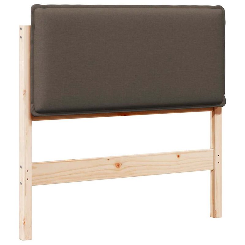 Casa si Gradina - Mobilier - Paturi si accesorii - Accesorii paturi - Tablie de pat tapitata Gri natural si deschis 75 cm Lemn de pin masiv - Infinity.ro