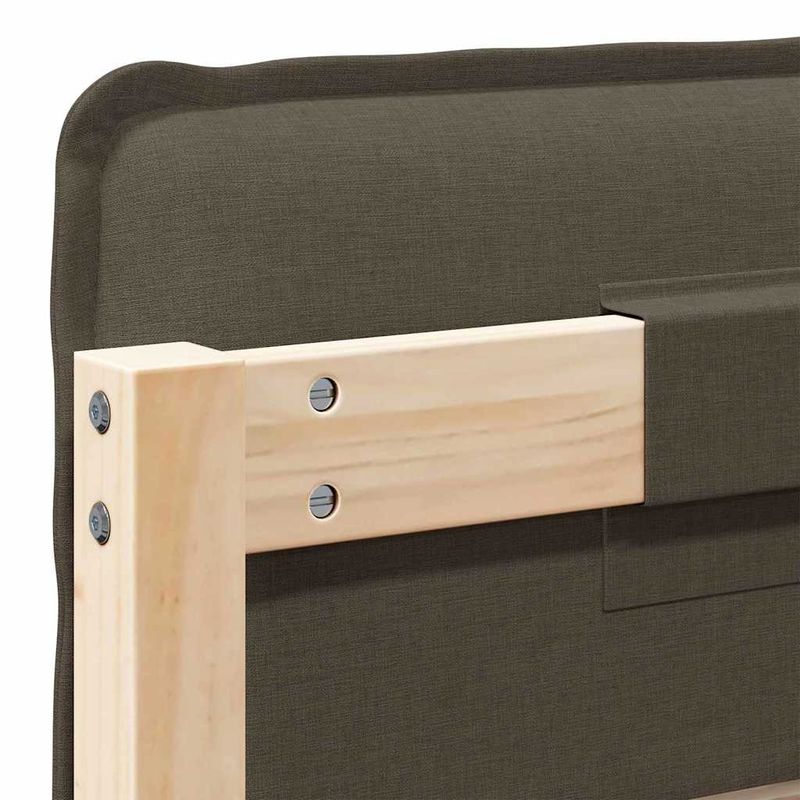 Casa si Gradina - Mobilier - Paturi si accesorii - Accesorii paturi - Tablie de pat tapitata Gri natural si deschis 75 cm Lemn de pin masiv - Infinity.ro