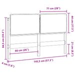 Casa si Gradina - Mobilier - Paturi si accesorii - Accesorii paturi - Tablie de pat tapitata Gri natural si deschis 140 cm Lemn de pin masiv - Infinity.ro