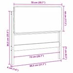 Casa si Gradina - Mobilier - Paturi si accesorii - Accesorii paturi - Tablie de pat tapitata Gri natural si deschis 75 cm Lemn de pin masiv - Infinity.ro