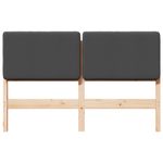 Casa si Gradina - Mobilier - Paturi si accesorii - Accesorii paturi - Tablie de pat tapitata Maro si gri inchis 135 cm Lemn de pin masiv - Infinity.ro