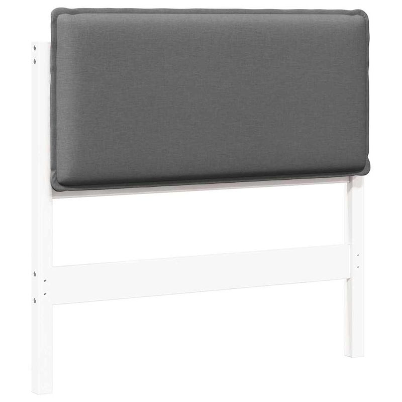 Casa si Gradina - Mobilier - Paturi si accesorii - Accesorii paturi - Tablie de pat tapitata Alb si gri deschis 90 cm Lemn de pin masiv - Infinity.ro