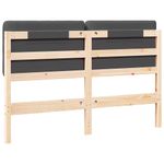 Casa si Gradina - Mobilier - Paturi si accesorii - Accesorii paturi - Tablie de pat tapitata Maro si gri inchis 135 cm Lemn de pin masiv - Infinity.ro