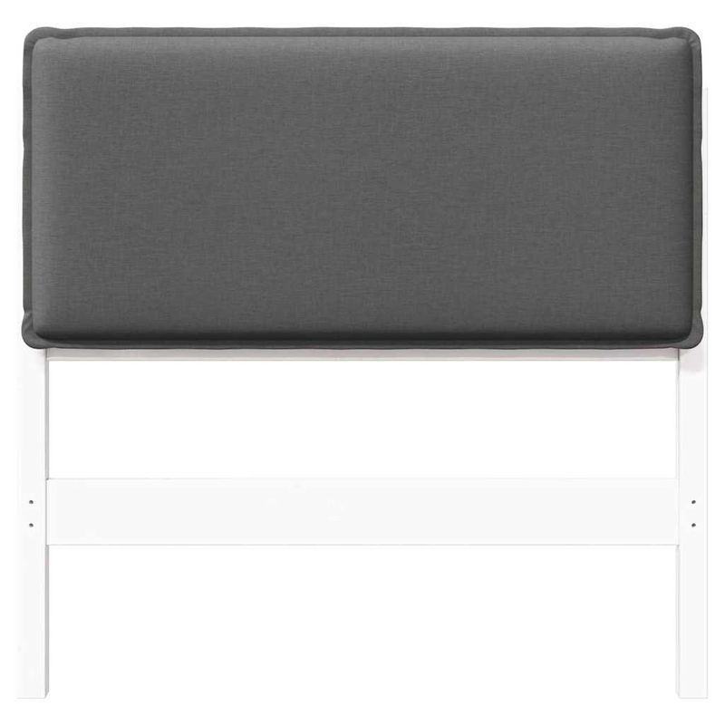 Casa si Gradina - Mobilier - Paturi si accesorii - Accesorii paturi - Tablie de pat tapitata Alb si gri deschis 90 cm Lemn de pin masiv - Infinity.ro