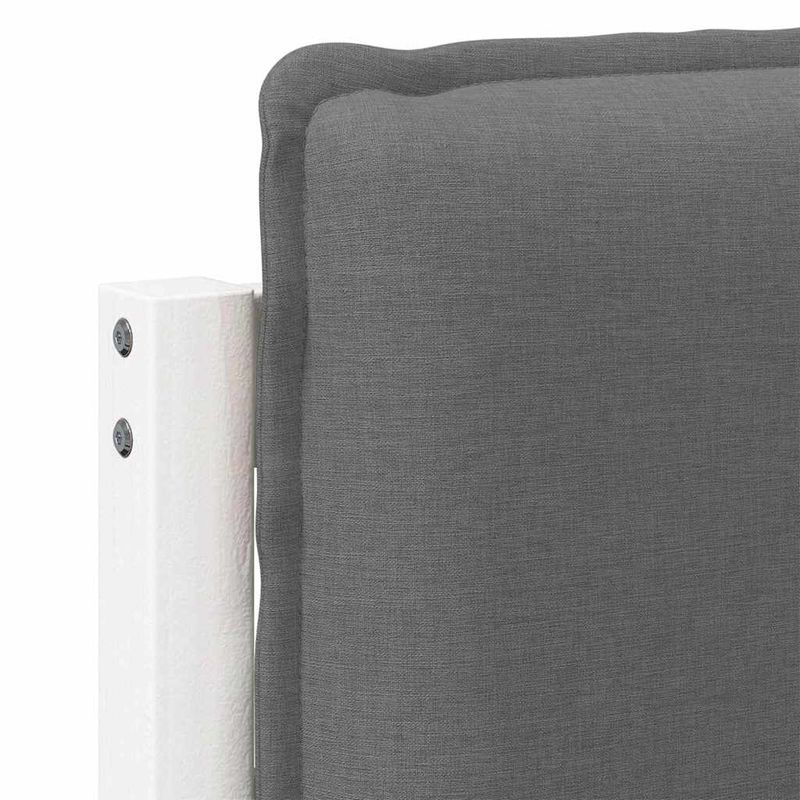 Casa si Gradina - Mobilier - Paturi si accesorii - Accesorii paturi - Tablie de pat tapitata Alb si gri deschis 135 cm Lemn de pin masiv - Infinity.ro