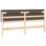 Casa si Gradina - Mobilier - Paturi si accesorii - Accesorii paturi - Tablie de pat tapitata Maro si taupe 200 cm Lemn de pin masiv - Infinity.ro