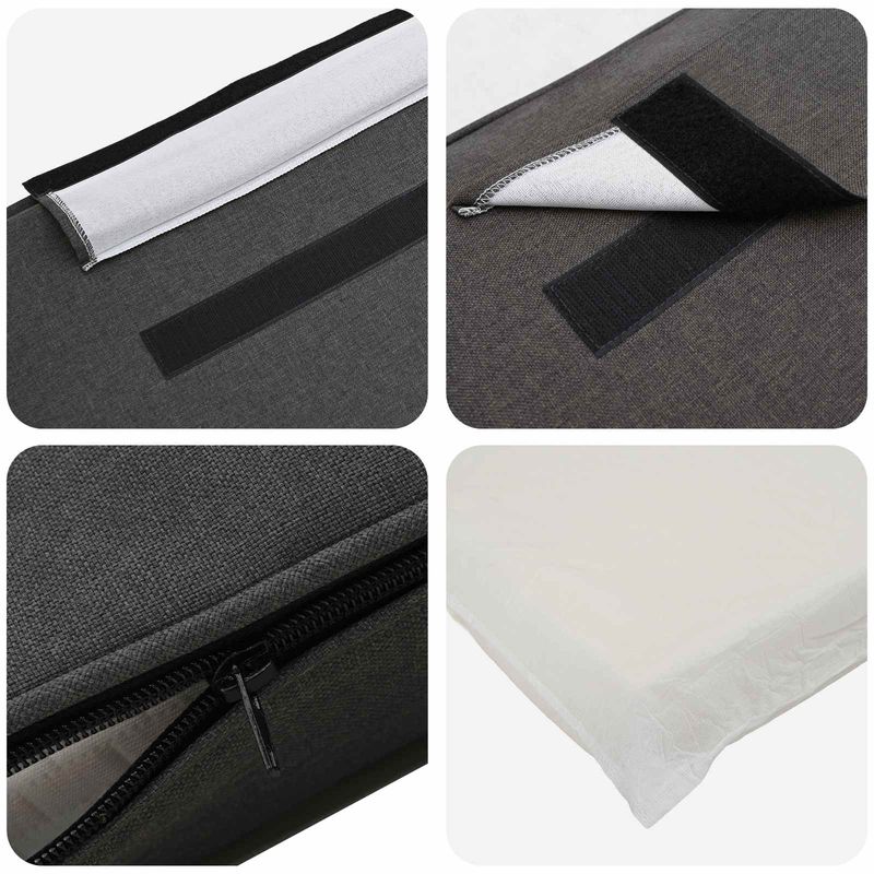 Casa si Gradina - Mobilier - Paturi si accesorii - Accesorii paturi - Tablie de pat tapitata Maro si gri inchis 75 cm Lemn de pin masiv - Infinity.ro