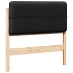 Casa si Gradina - Mobilier - Paturi si accesorii - Accesorii paturi - Tablie de pat tapitata Maro si negru 75 cm Lemn de pin masiv - Infinity.ro