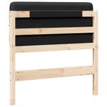 Casa si Gradina - Mobilier - Paturi si accesorii - Accesorii paturi - Tablie de pat tapitata Maro si negru 75 cm Lemn de pin masiv - Infinity.ro