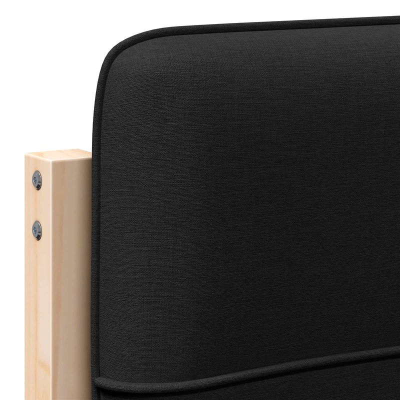 Casa si Gradina - Mobilier - Paturi si accesorii - Accesorii paturi - Tablie de pat tapitata Maro si negru 75 cm Lemn de pin masiv - Infinity.ro