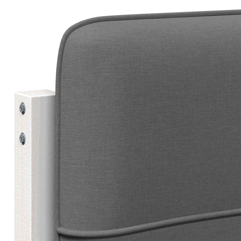 Casa si Gradina - Mobilier - Paturi si accesorii - Accesorii paturi - Tablie de pat tapitata Alb si gri deschis 100 cm Lemn de pin masiv - Infinity.ro