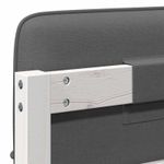 Casa si Gradina - Mobilier - Paturi si accesorii - Accesorii paturi - Tablie de pat tapitata Alb si gri deschis 100 cm Lemn de pin masiv - Infinity.ro