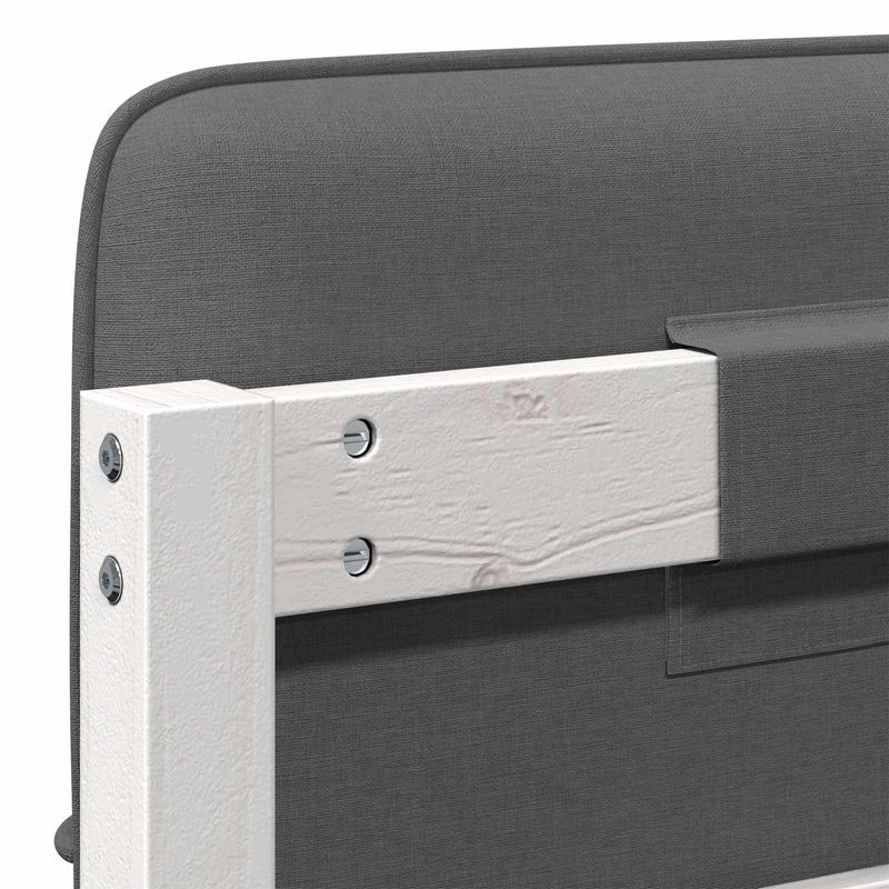 Casa si Gradina - Mobilier - Paturi si accesorii - Accesorii paturi - Tablie de pat tapitata Alb si gri deschis 100 cm Lemn de pin masiv - Infinity.ro