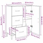 Casa si Gradina - Mobilier - Comode si corpuri - Comode - Bufet cu sertar Lemn vechi 69,5 x 34 x 90 cm Lemn compozit - Infinity.ro