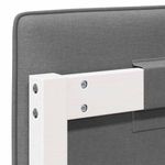 Casa si Gradina - Mobilier - Paturi si accesorii - Accesorii paturi - Tablie de pat tapitata Alb si gri deschis 180 cm Lemn de pin masiv - Infinity.ro