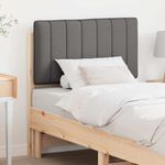 Casa si Gradina - Mobilier - Paturi si accesorii - Accesorii paturi - Tablie de pat tapitata Maro si gri inchis 80 cm Lemn de pin masiv - Infinity.ro