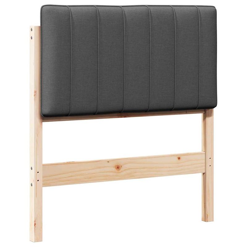 Casa si Gradina - Mobilier - Paturi si accesorii - Accesorii paturi - Tablie de pat tapitata Maro si gri inchis 80 cm Lemn de pin masiv - Infinity.ro