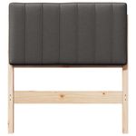 Casa si Gradina - Mobilier - Paturi si accesorii - Accesorii paturi - Tablie de pat tapitata Maro si gri inchis 80 cm Lemn de pin masiv - Infinity.ro